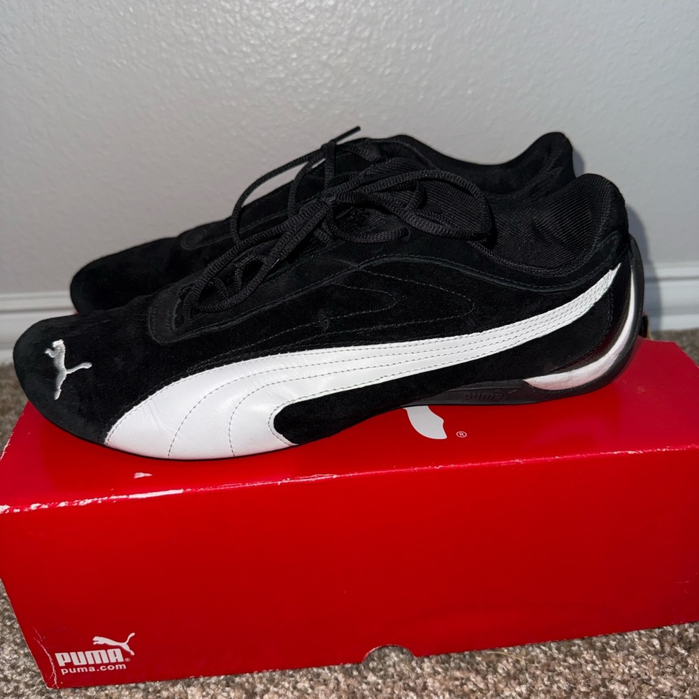 Puma Suede Black and White Shoes